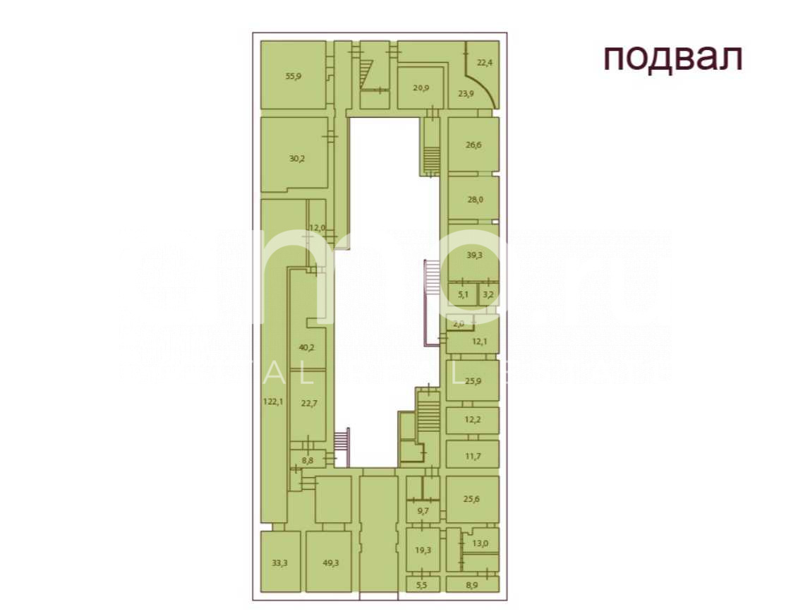 Планировка офиса 6145 м², 1 этаж, БЦ «Сенатор на Бол. Морской»